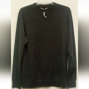 Icebreaker Men's Size L  Wool Sweater V Neck Gray